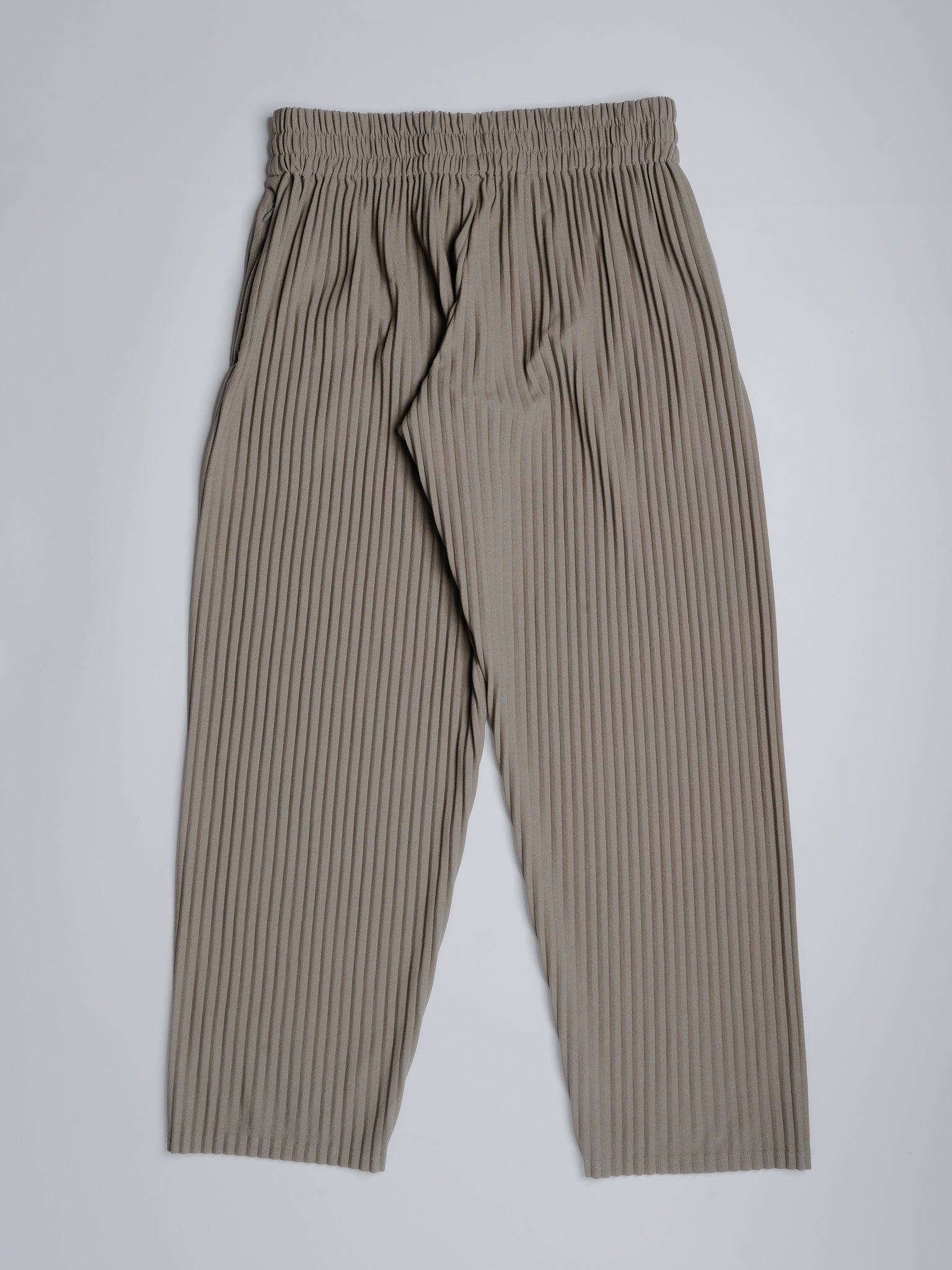 Pleated Trousers M/L Beige/Grey