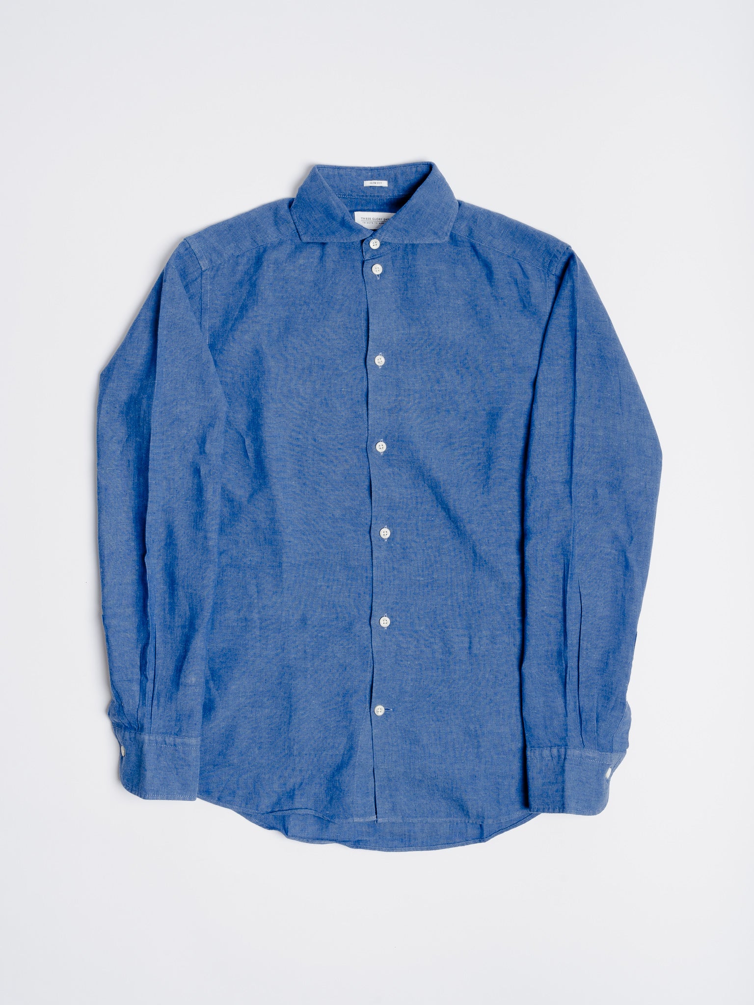 T Frederick Linen Shirt S Blue